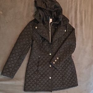 Laundry By Shelli Segal Black Quilted Puffer Coat